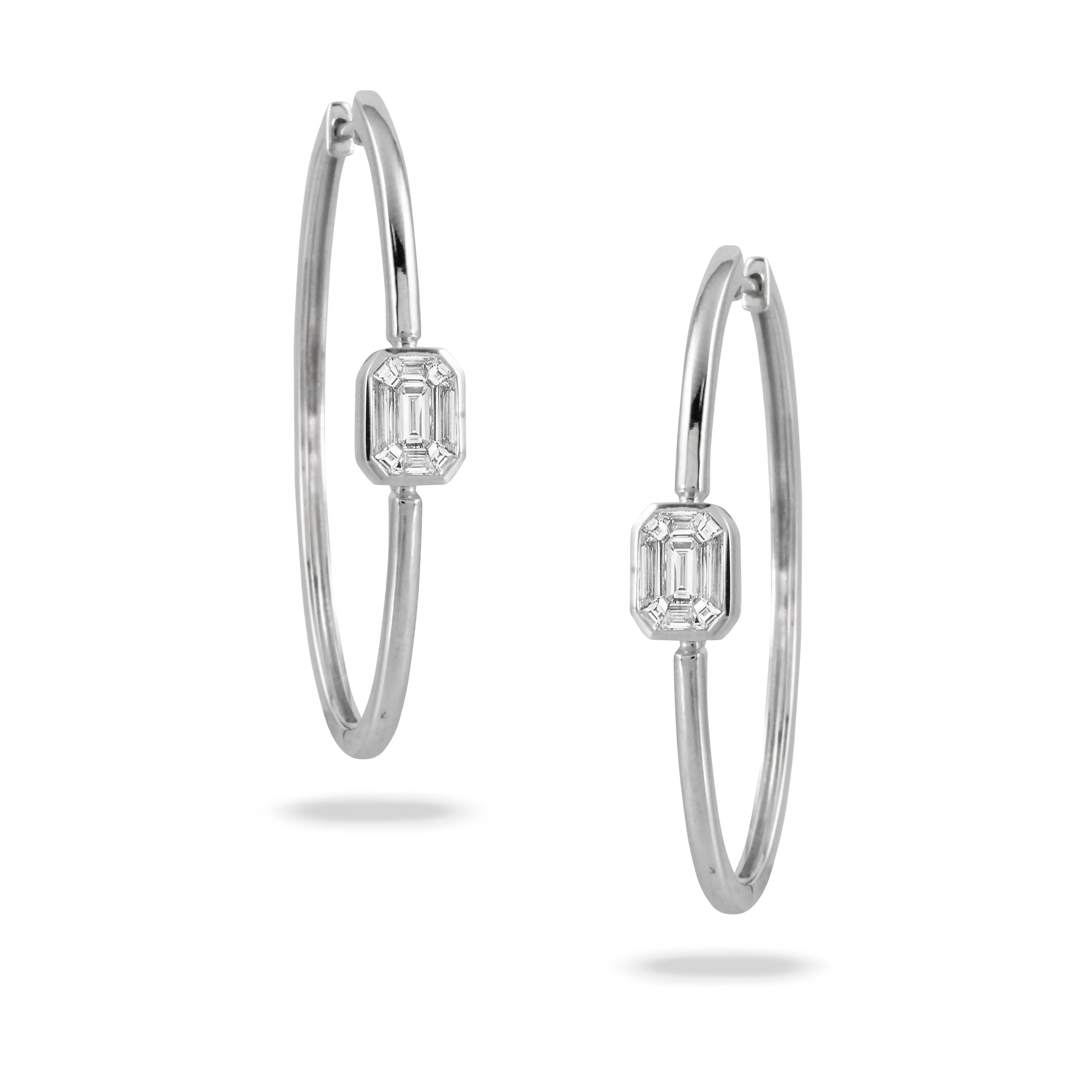 0.71ctw Diamond Hoop Earrings
