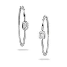 0.71ctw Diamond Hoop Earrings
