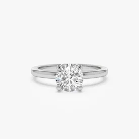 0.75 - 1.50 ctw 14k Four Prong Setting Round Shape Lab Grown Diamond Engagement Ring - Valerie