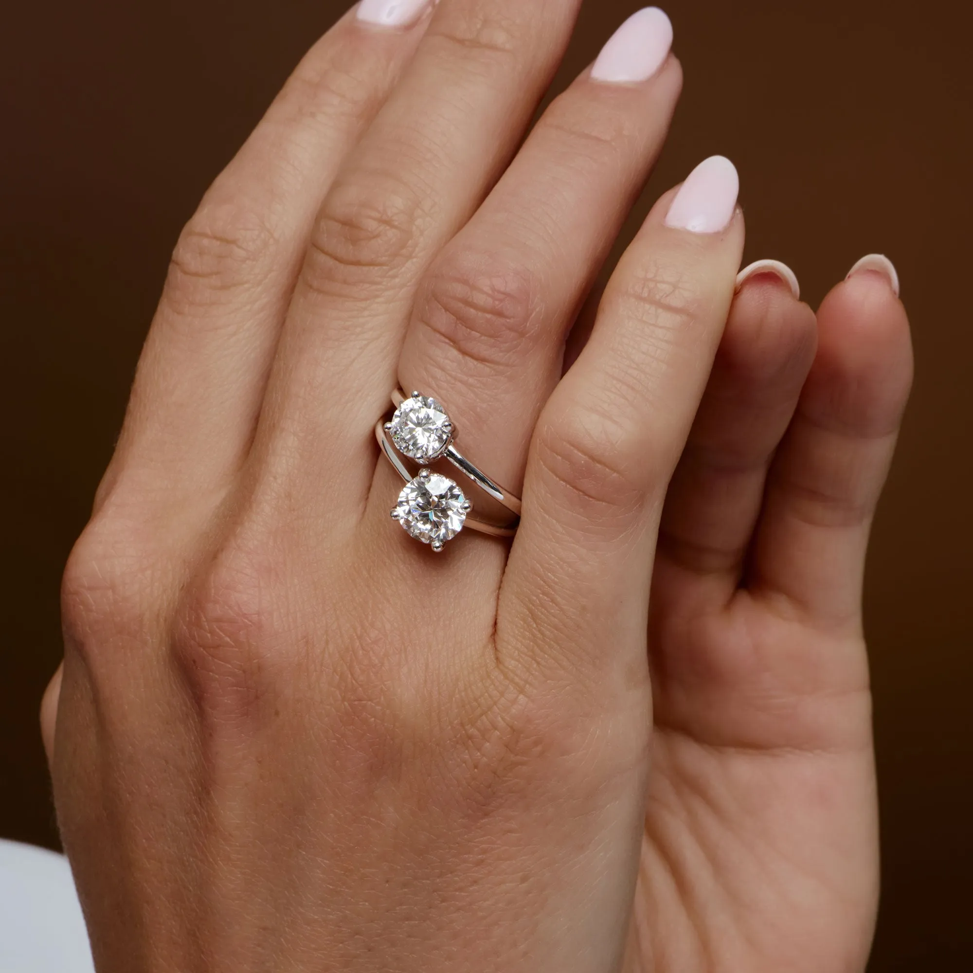 0.75 - 1.50 ctw 14k Four Prong Setting Round Shape Lab Grown Diamond Engagement Ring - Valerie