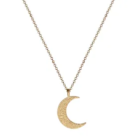 10K Gold Small Paisley Moon Pendant