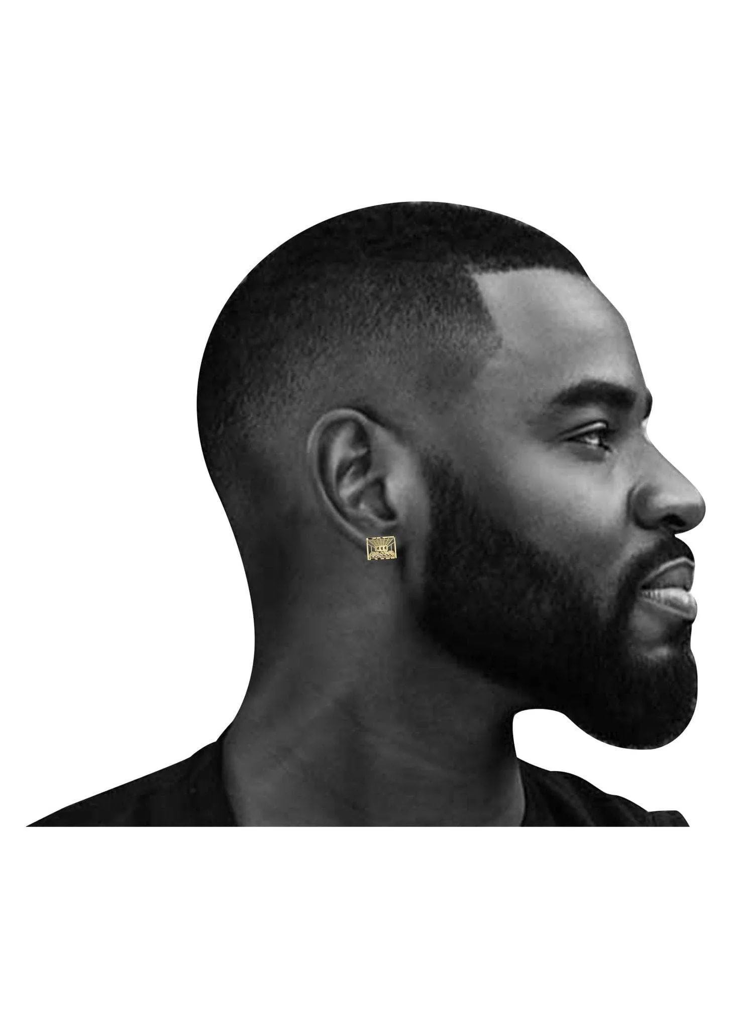 10K Last Supper Gold Earrings For Men | Appx 3/4 Inches Wide