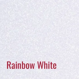 12" Rainbow White Siser Glitter Heat Transfer Vinyl (HTV)