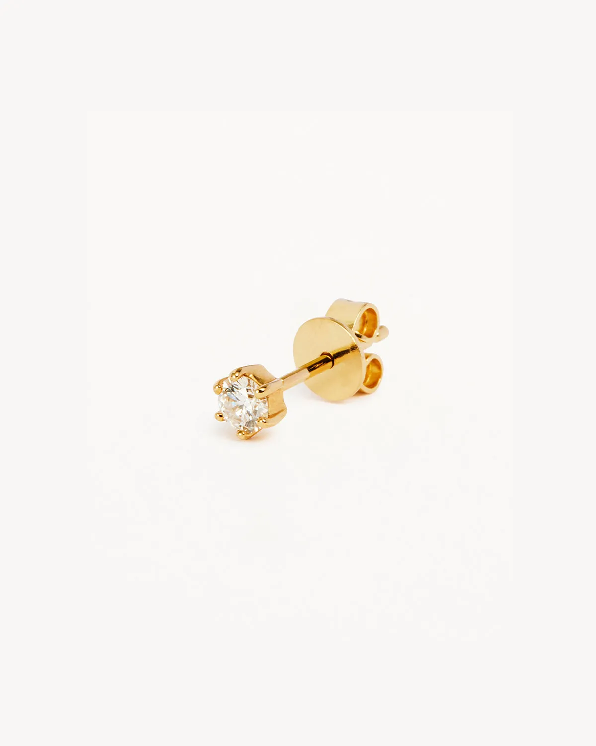 14k Solid Gold Sweet Droplet Diamond Earring