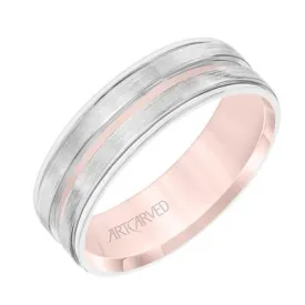 14k White Gold outside, Rose Gold inside, size 10