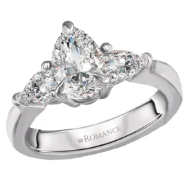 14KT GOLD 1 1/2 CTW PEAR DIAMOND 3 STONE RING