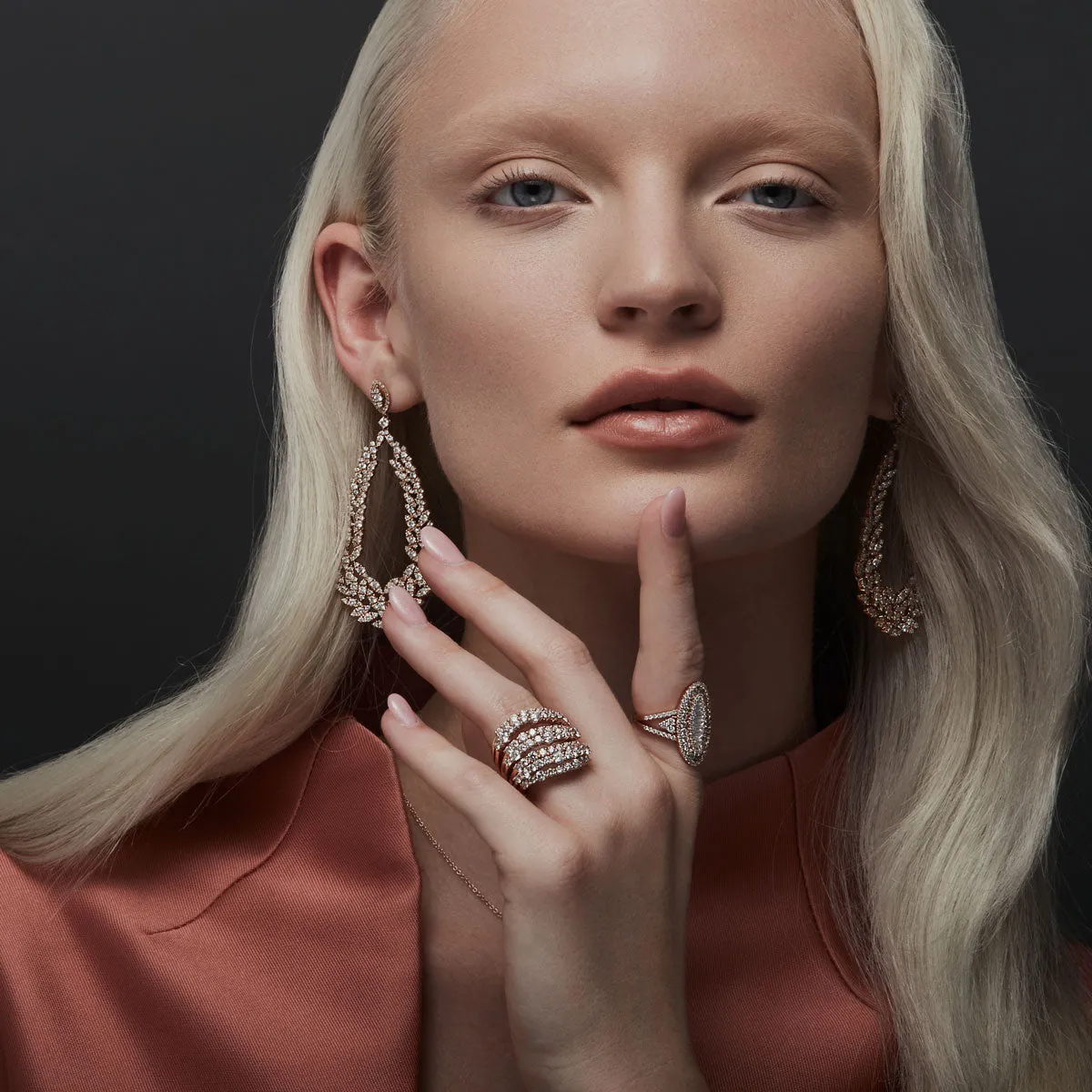 14KT Rose Gold Baguette Diamond Era Ring