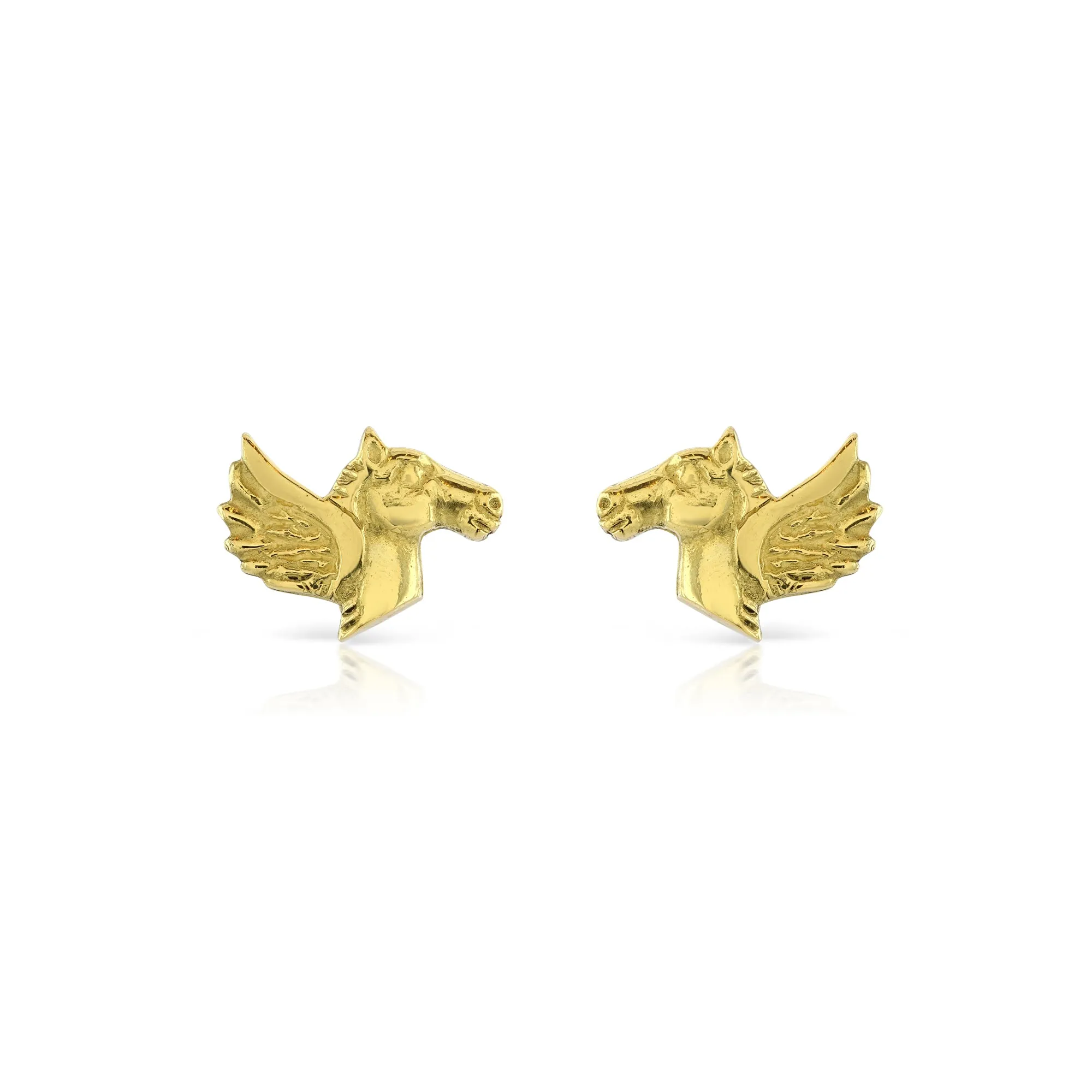 18ct Gold Pegasus Stud Earrings