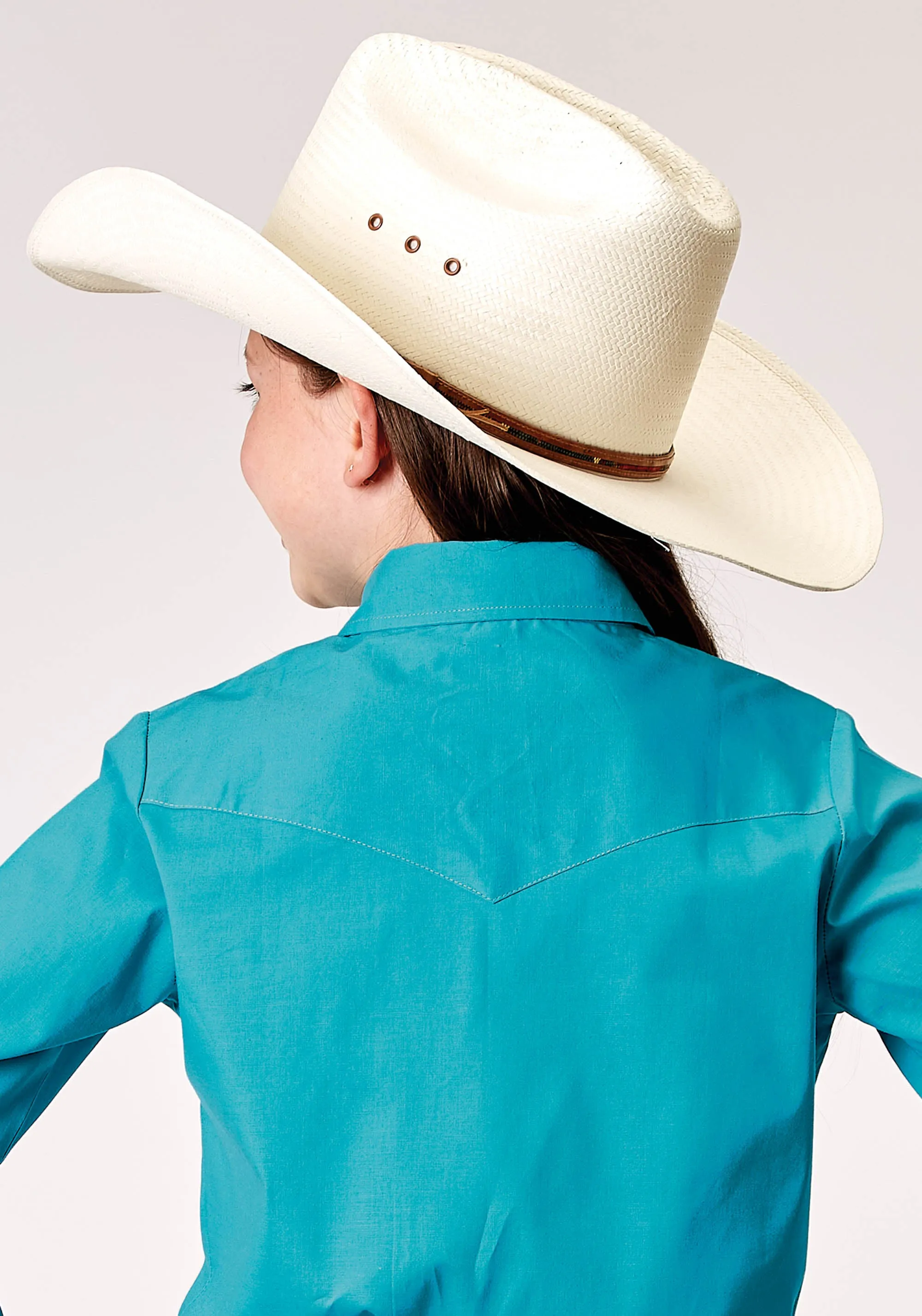 1943 SOLID POPLIN STRETCH - TURQUOISE