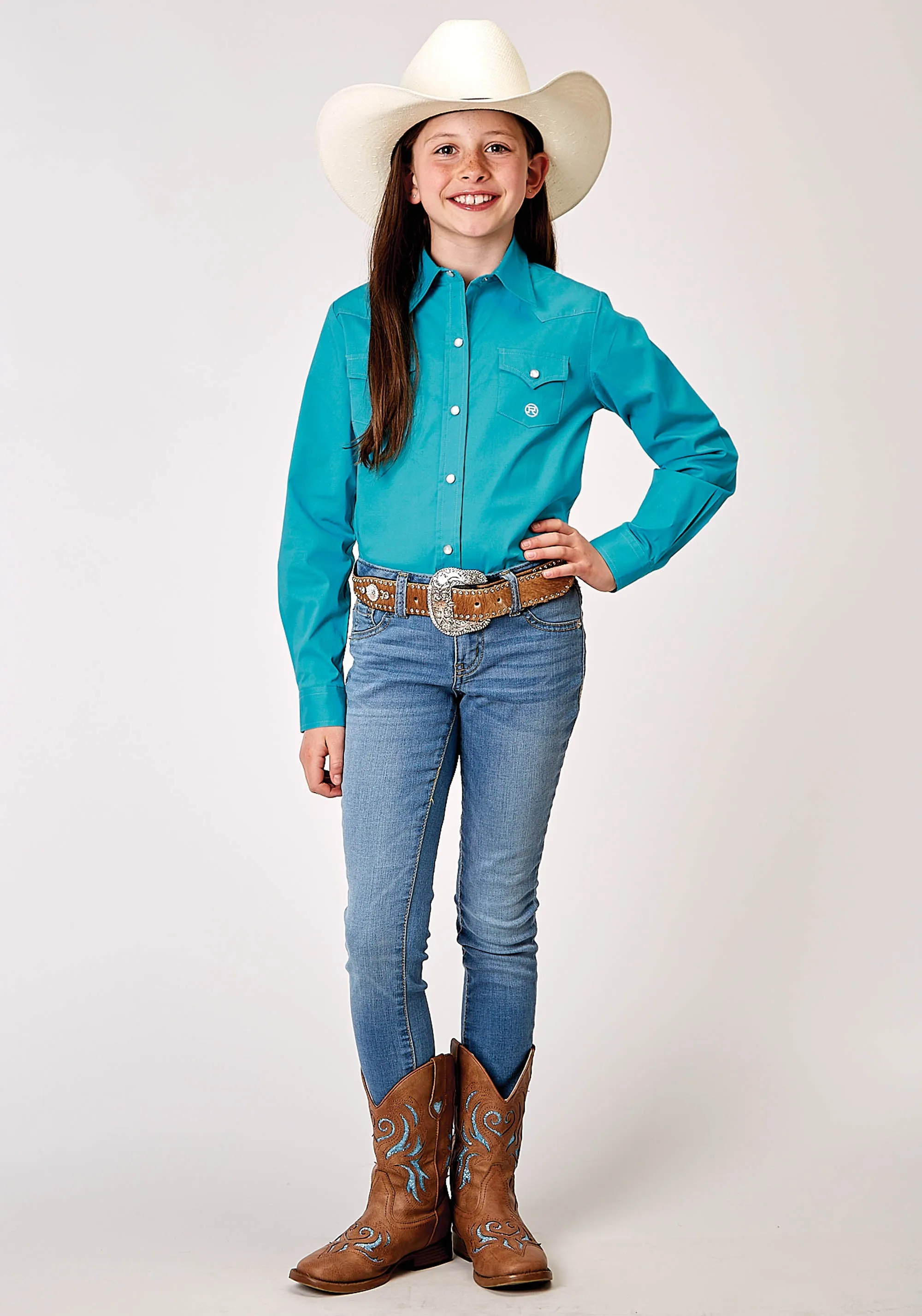 1943 SOLID POPLIN STRETCH - TURQUOISE