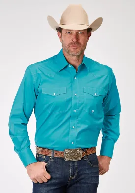 1943 SOLID POPLIN STRETCH - TURQUOISE