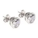 2 Ct Bezel Set Cubic Zirconia CZ Earrings