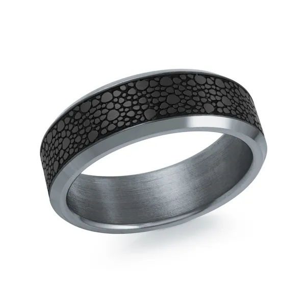 7MM Grey Tantalum & Carbon Fiber Band, Size 10.0