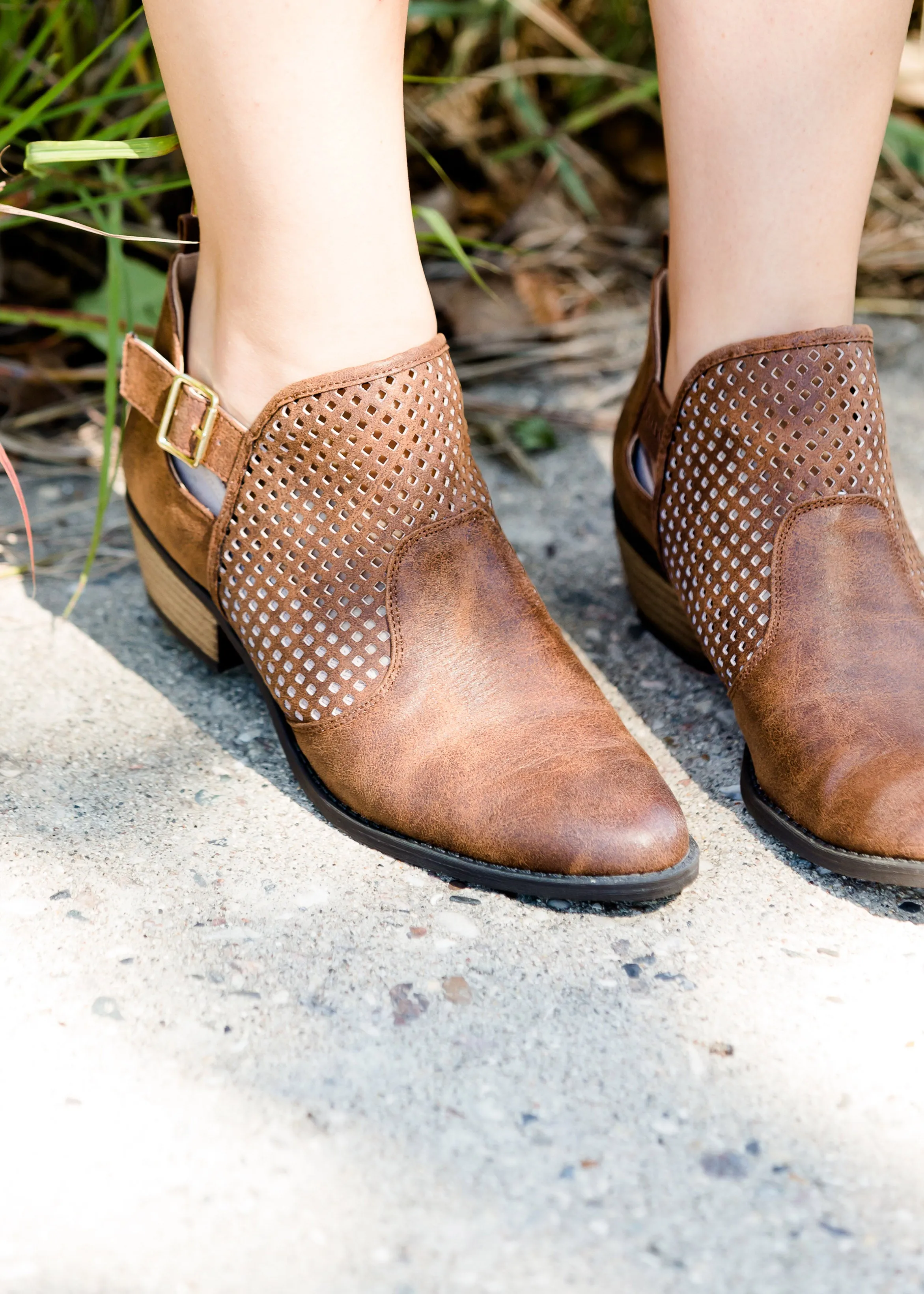 Adjustable Buckle Detail Bootie - FINAL SALE