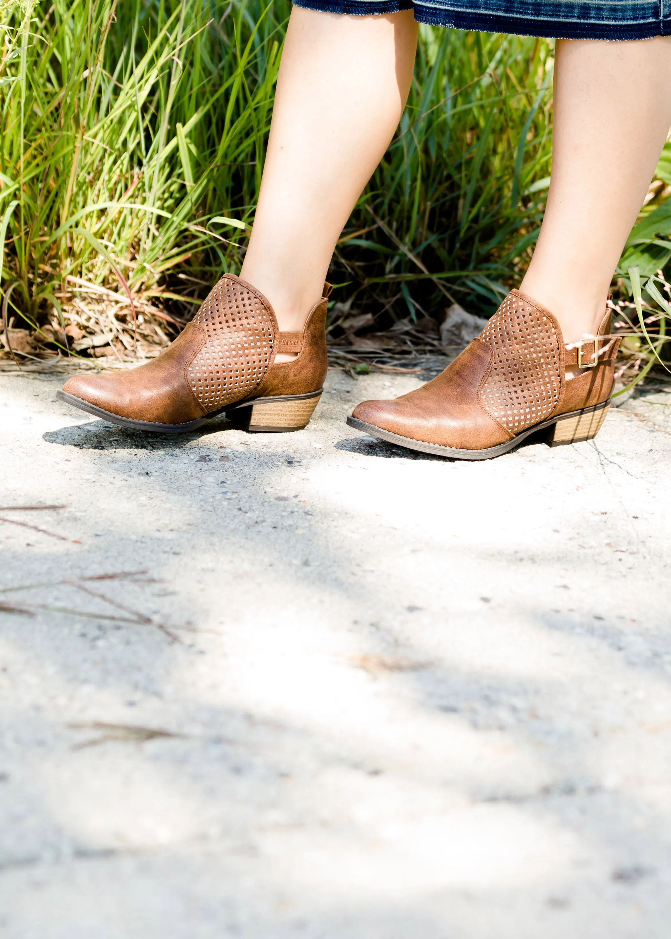 Adjustable Buckle Detail Bootie - FINAL SALE