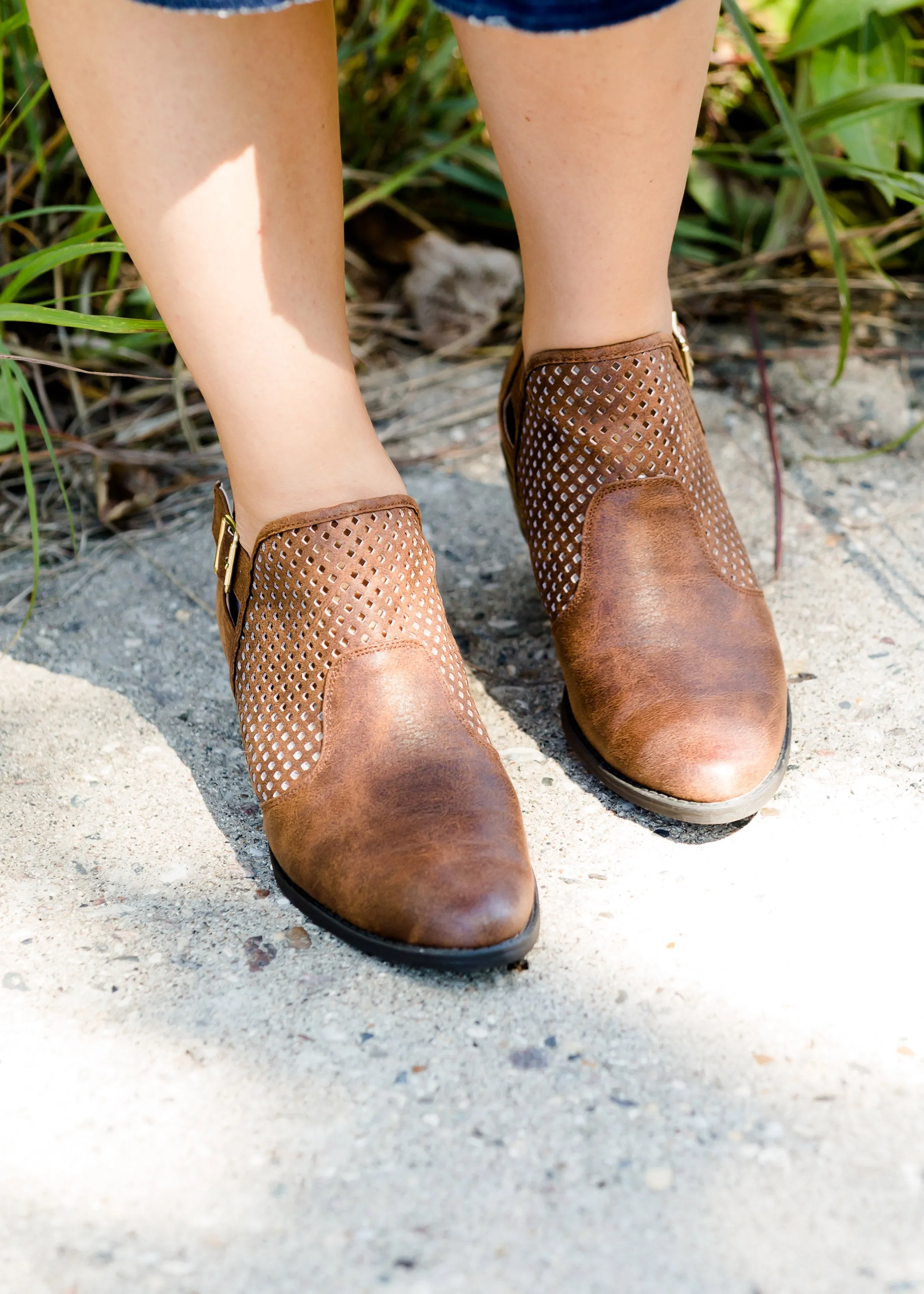 Adjustable Buckle Detail Bootie - FINAL SALE