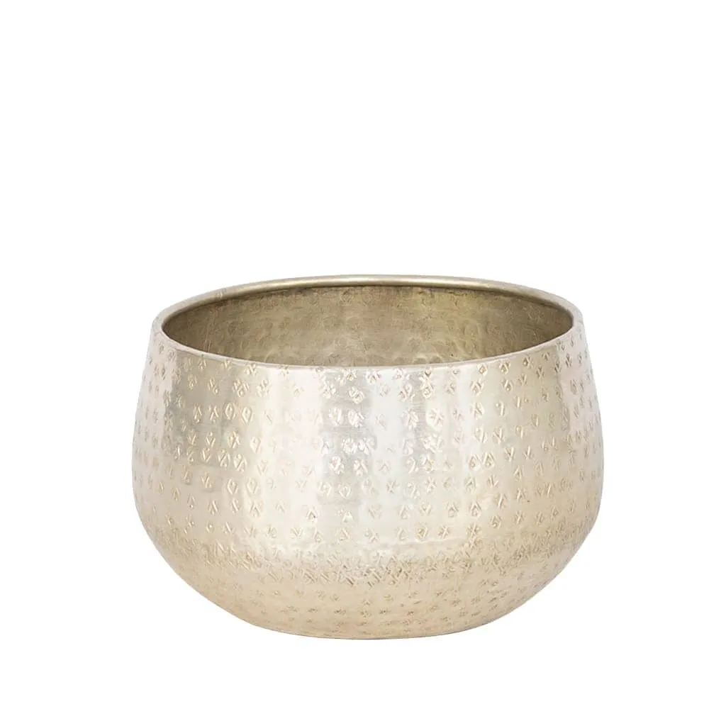 Adonis Silver Carved Bowl/Planter - Medium