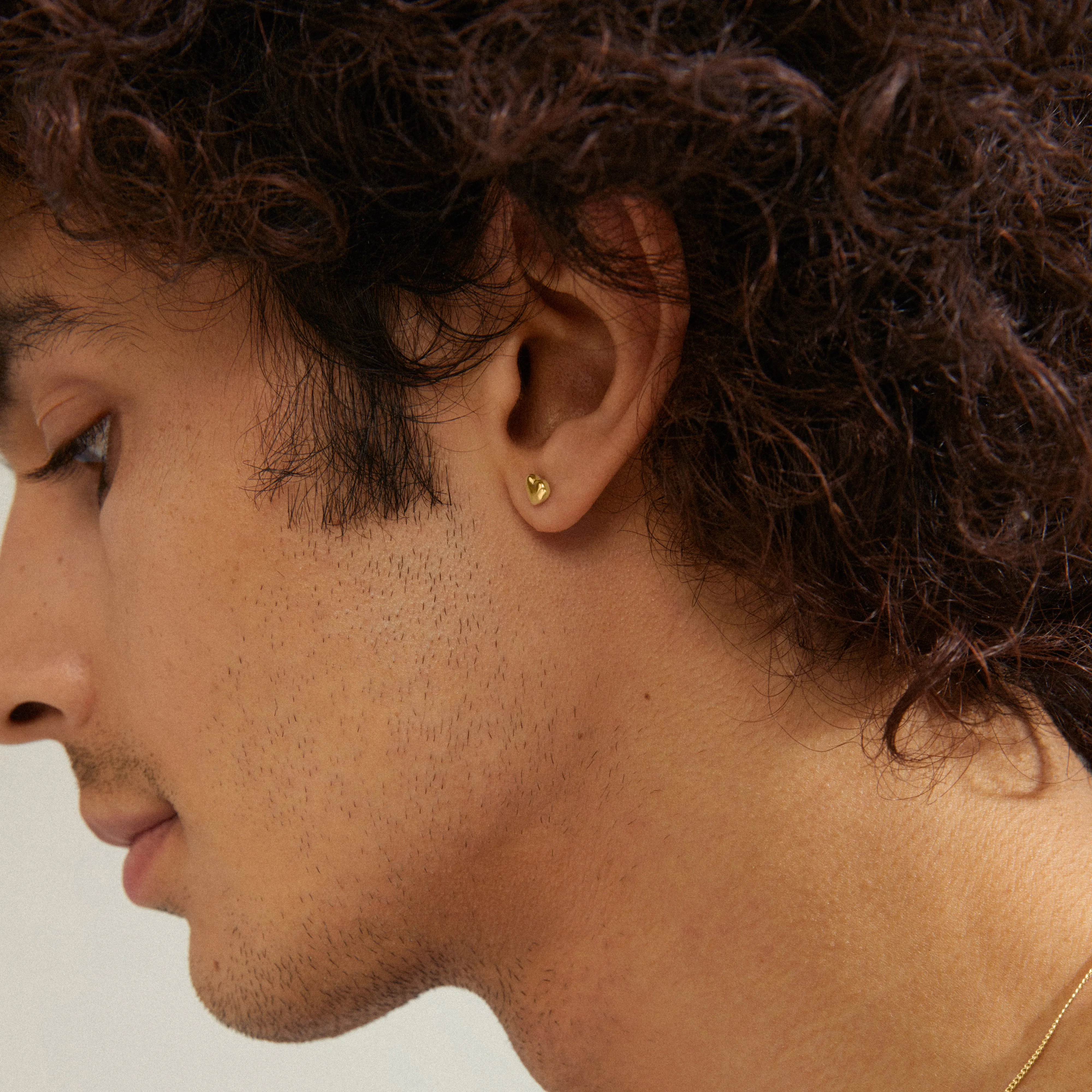 AFRODITTE recycled heart earrings 2-in-1 set gold-plated