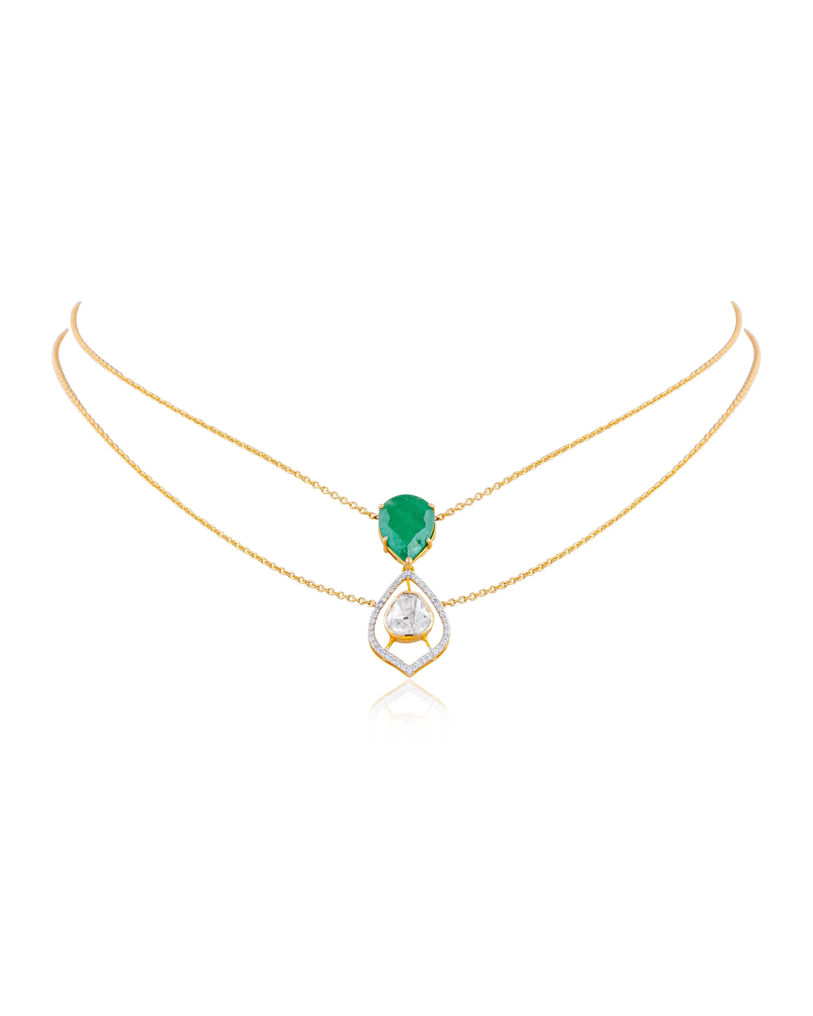 Amaya Polki And Diamond Pendant