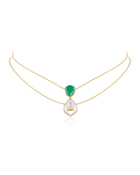 Amaya Polki And Diamond Pendant