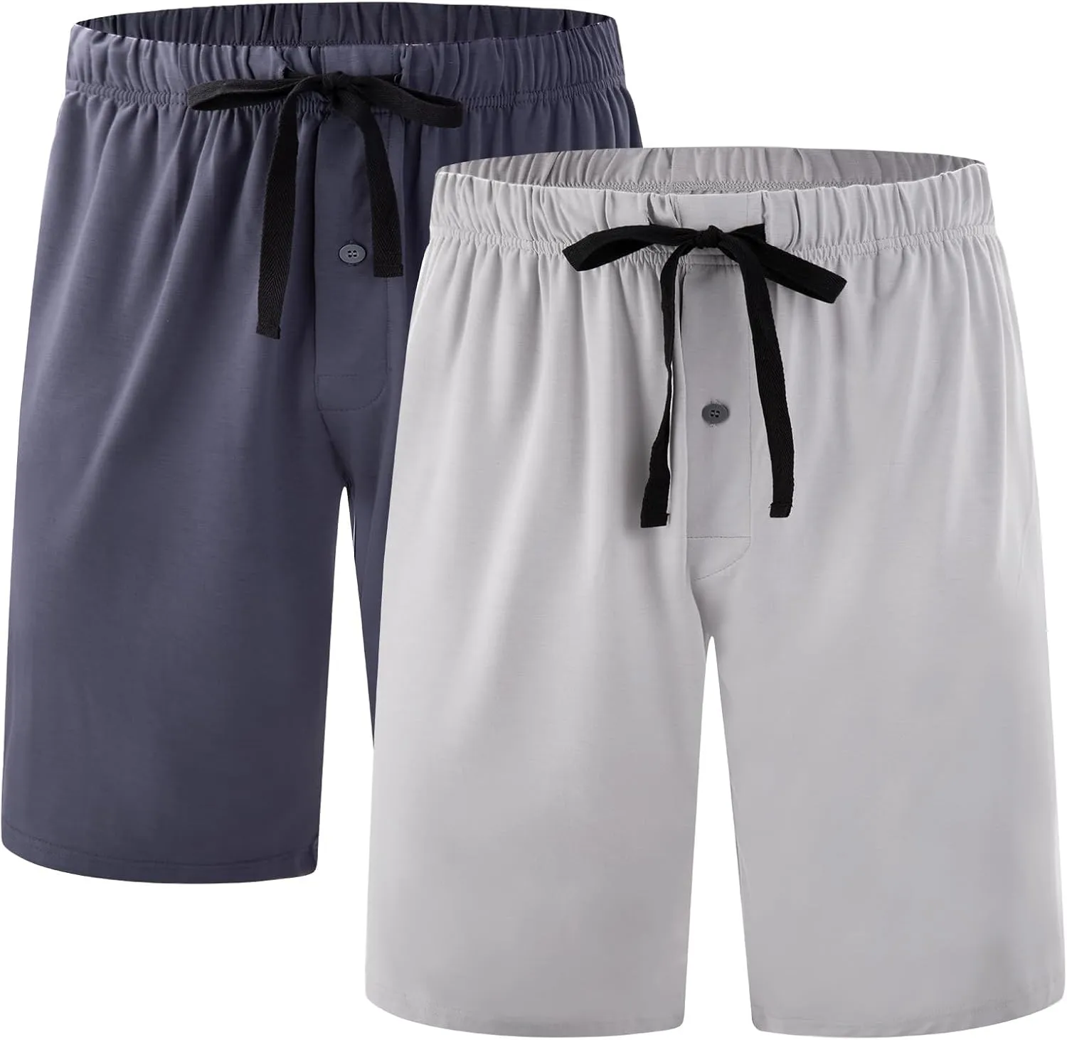 BAMBOO COOL Men??s Pajama Shorts Soft Sleep Shorts Comfy Lounge Pajama Bottoms with Pockets