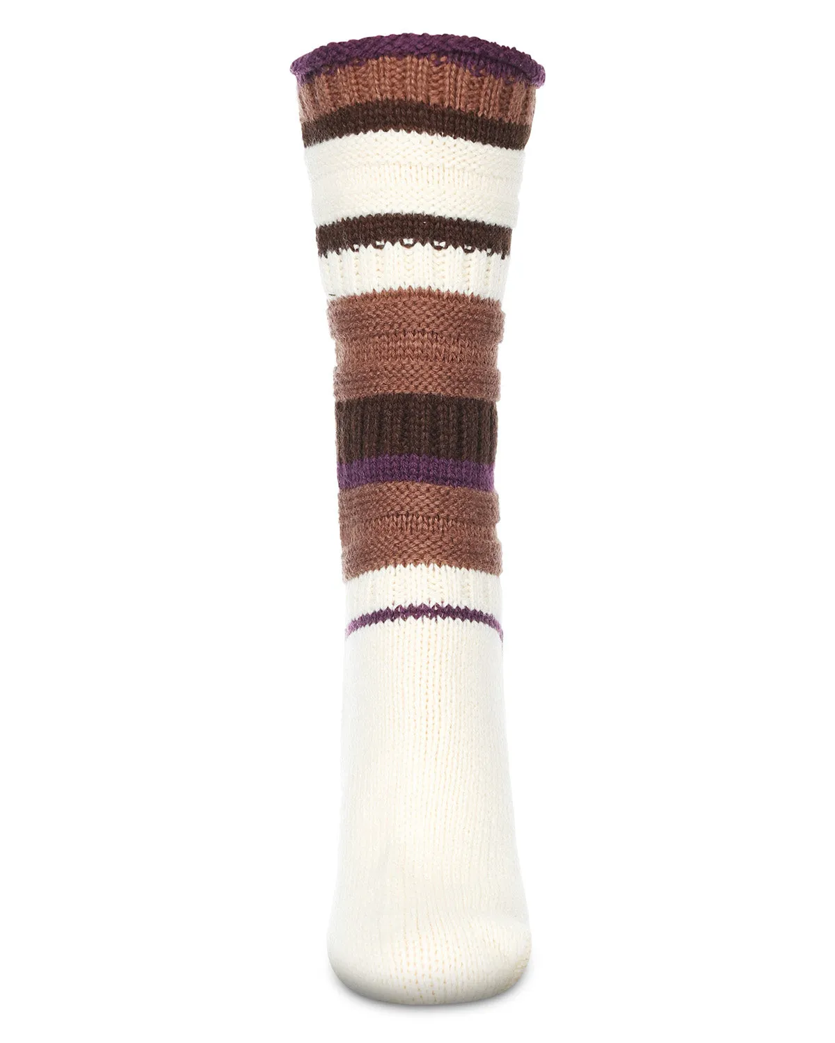 Band Tint Chunky Knit Striped Boot Socks