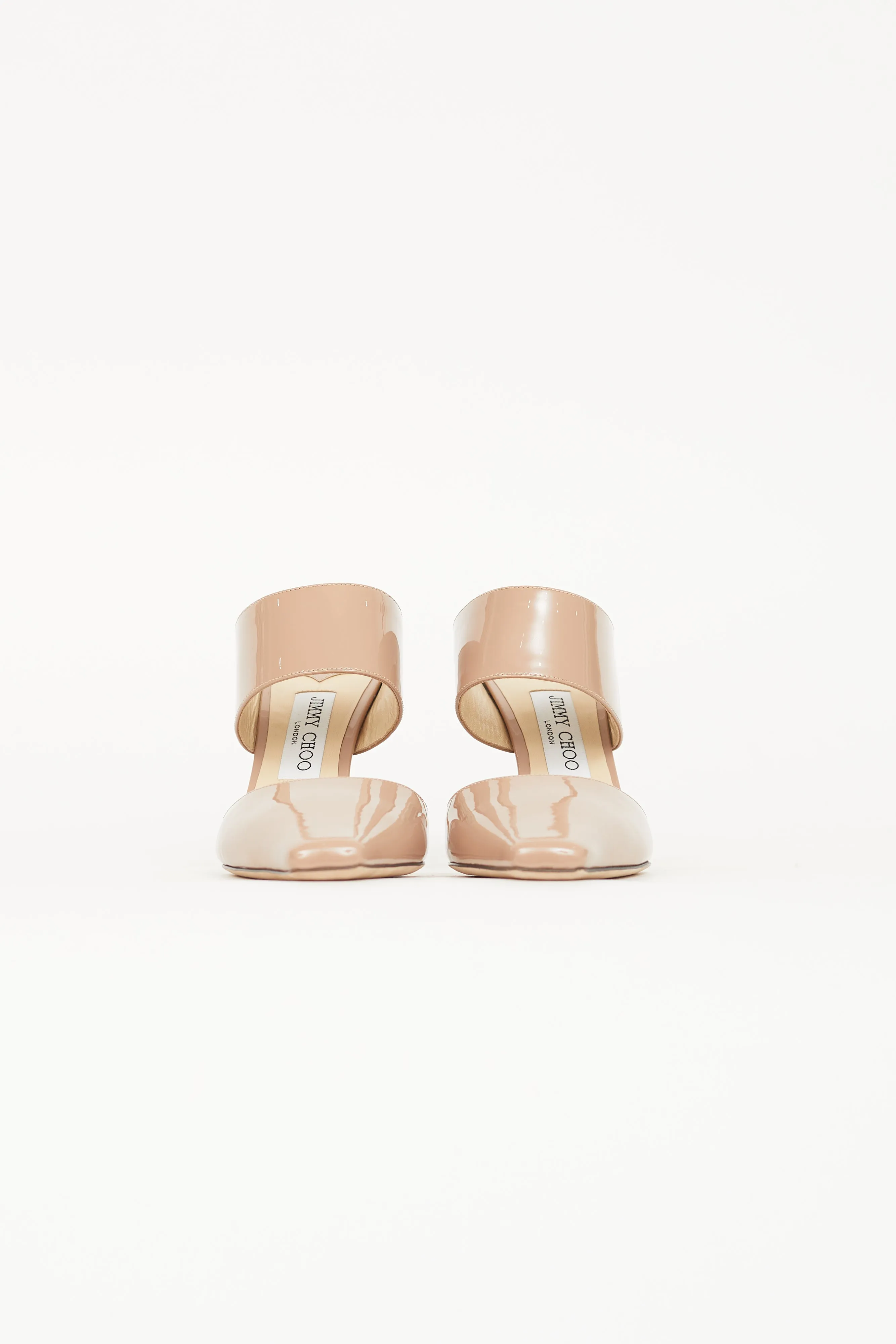 Beige Patent Mule