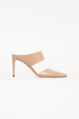 Beige Patent Mule