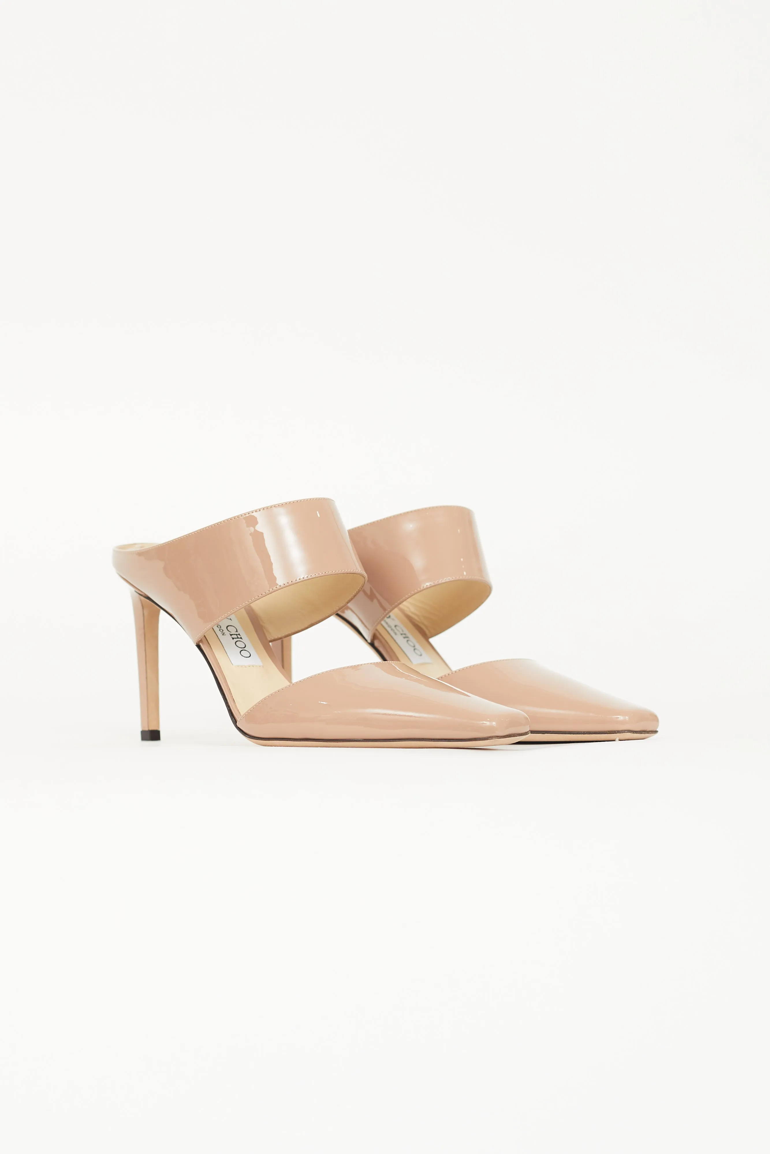 Beige Patent Mule