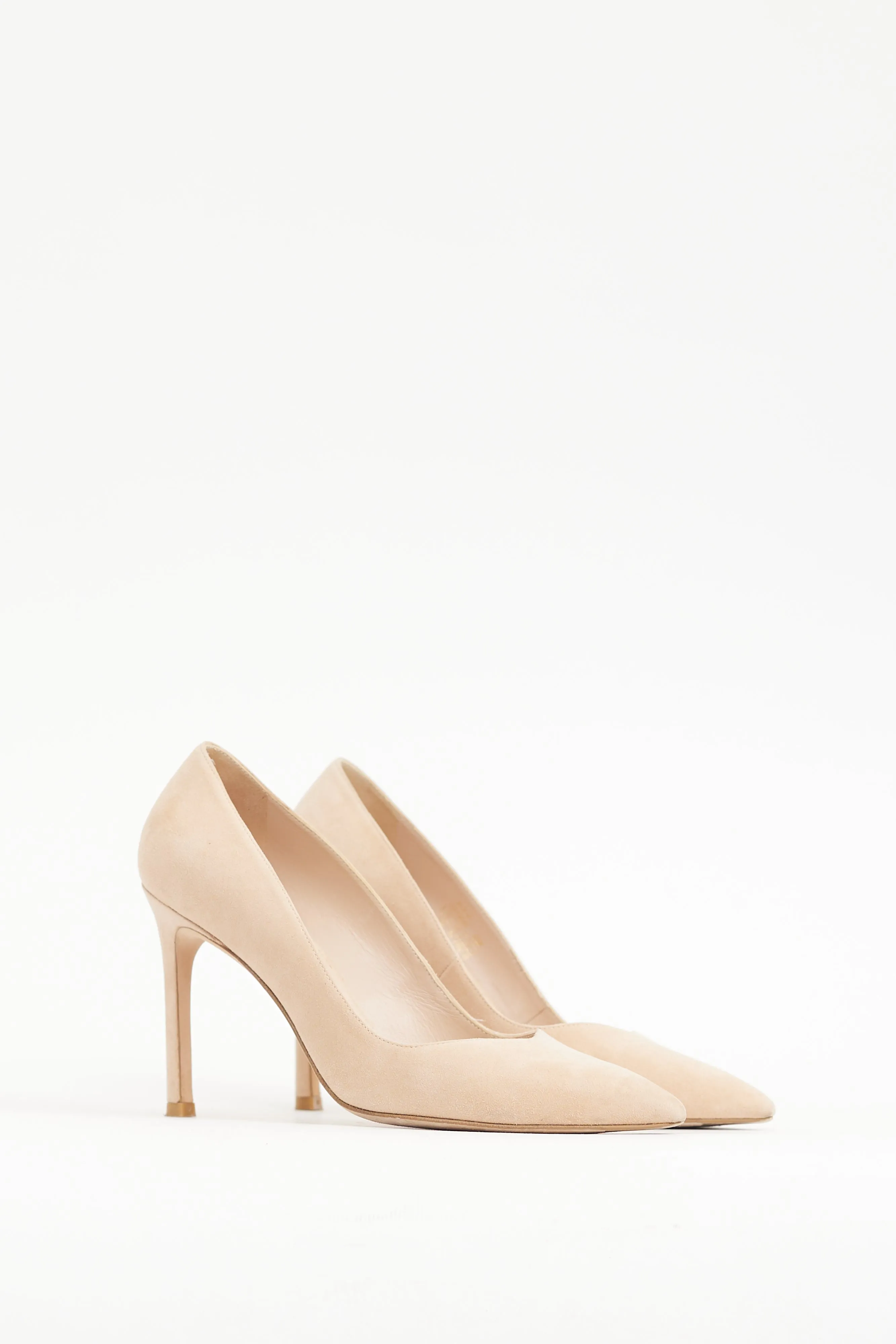 Beige Suede Anny Heel
