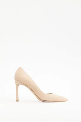 Beige Suede Anny Heel