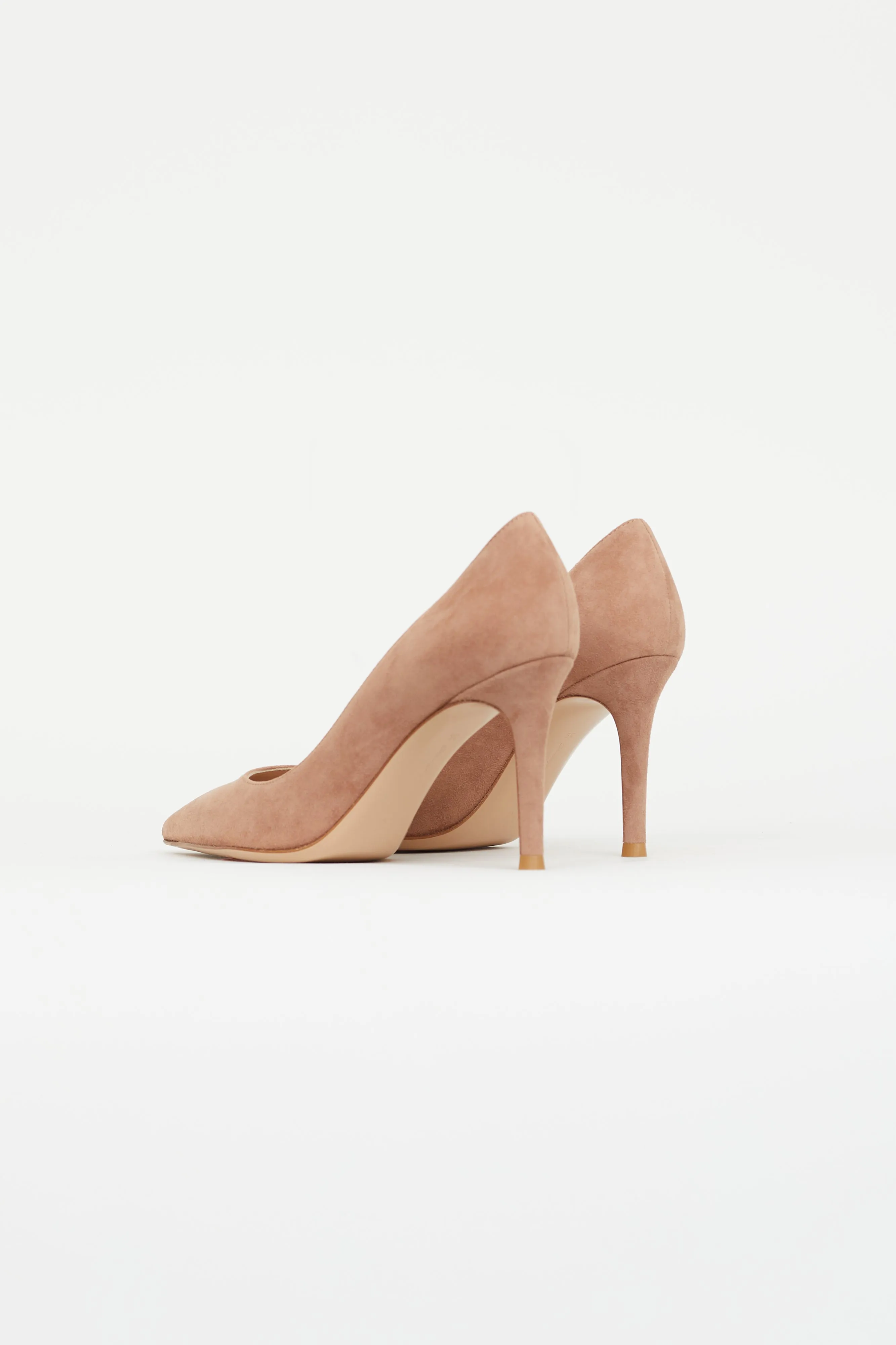 Beige Suede Gianvito 85 Pump