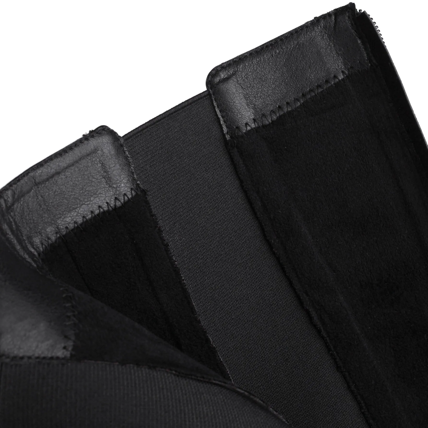 Bigsizeheels Diablo retro one word buckle fashion boots - Black