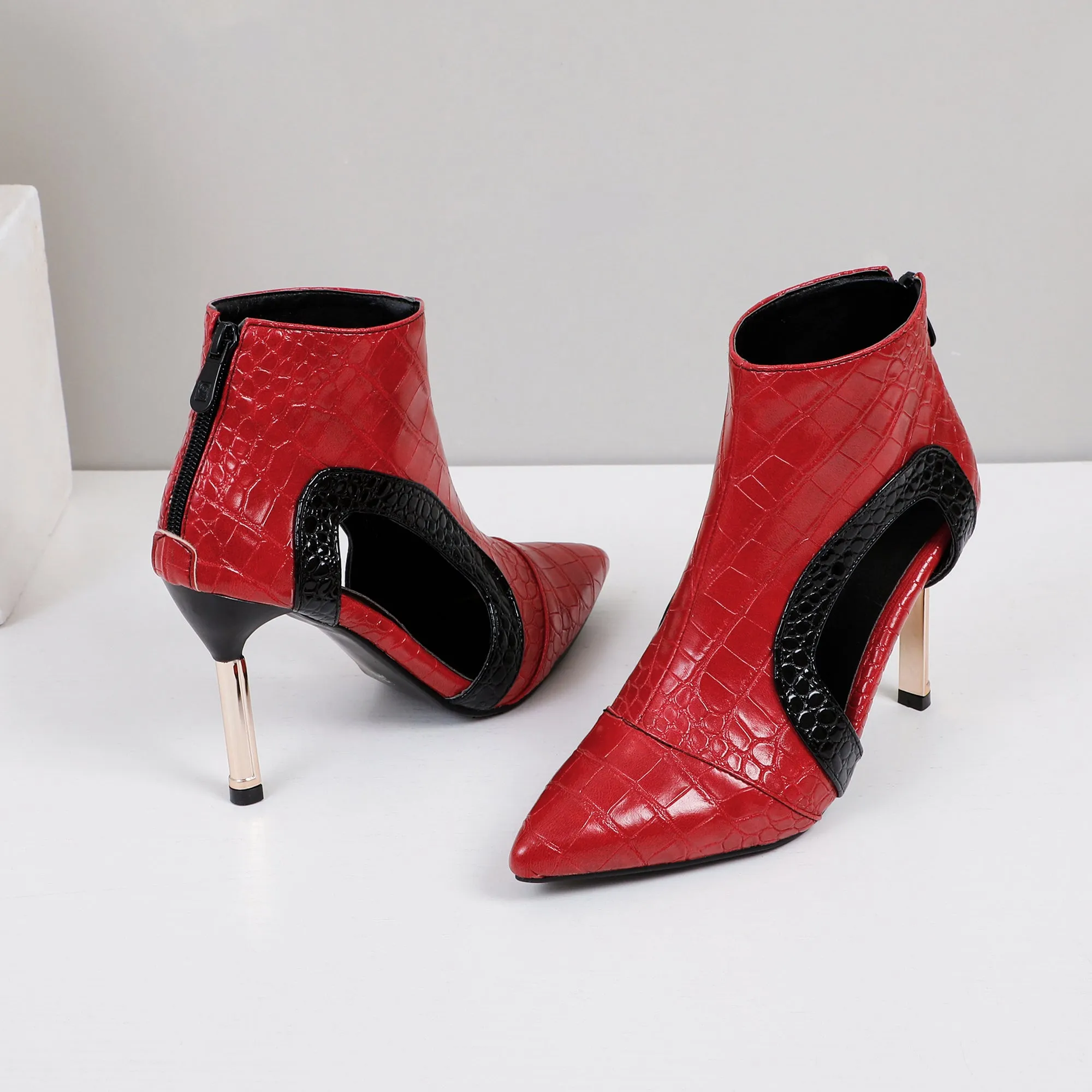 Bigsizeheels Msie magazine stiletto sandals - Red
