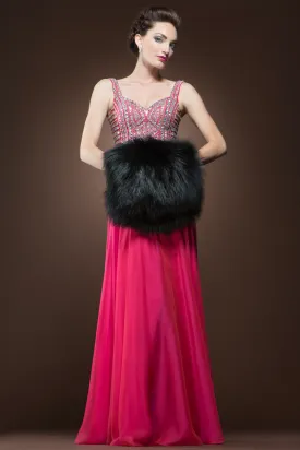 Black Fox Fur Muff