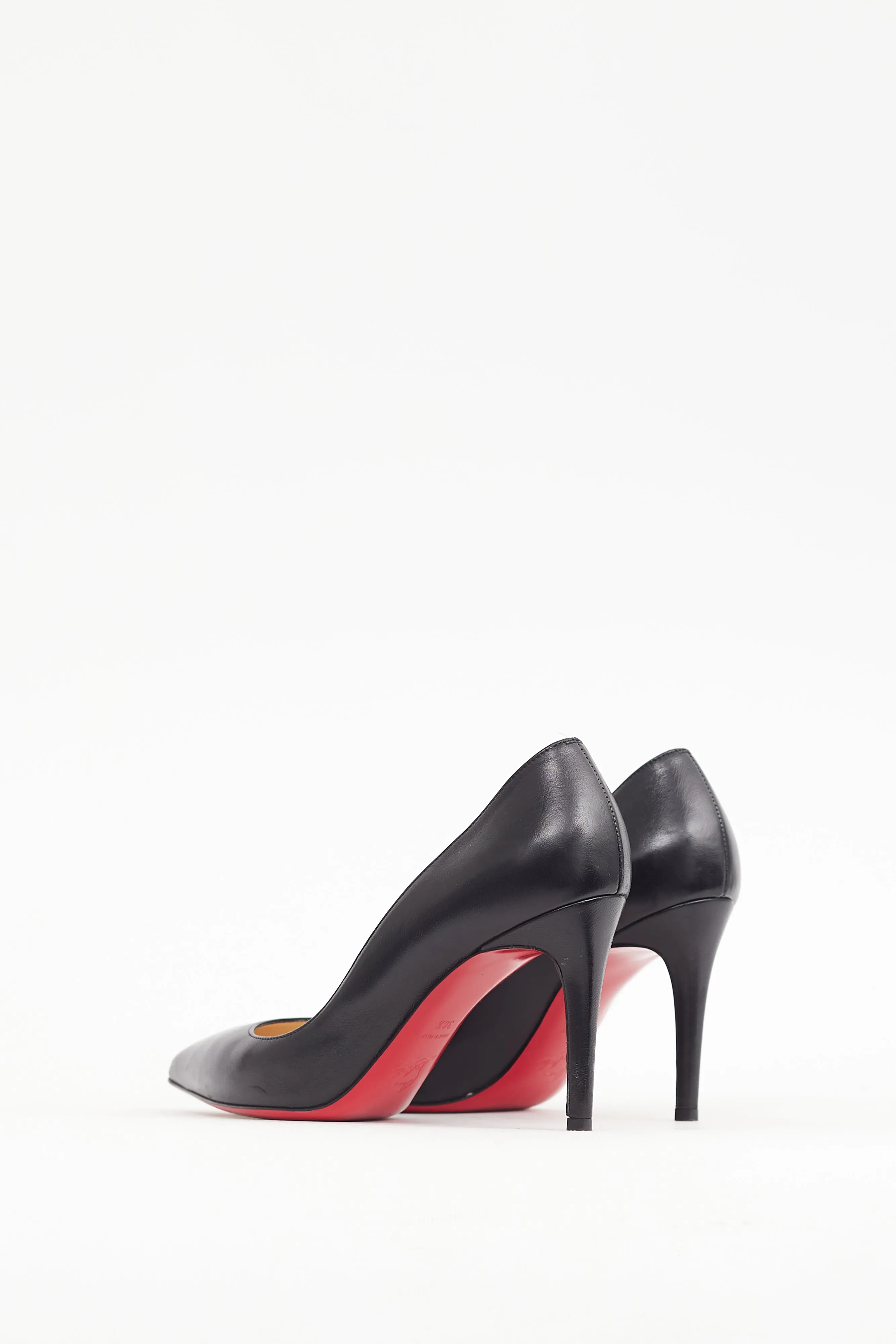 Black Leather Kate 85 Heel