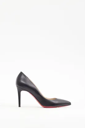 Black Leather Kate 85 Heel