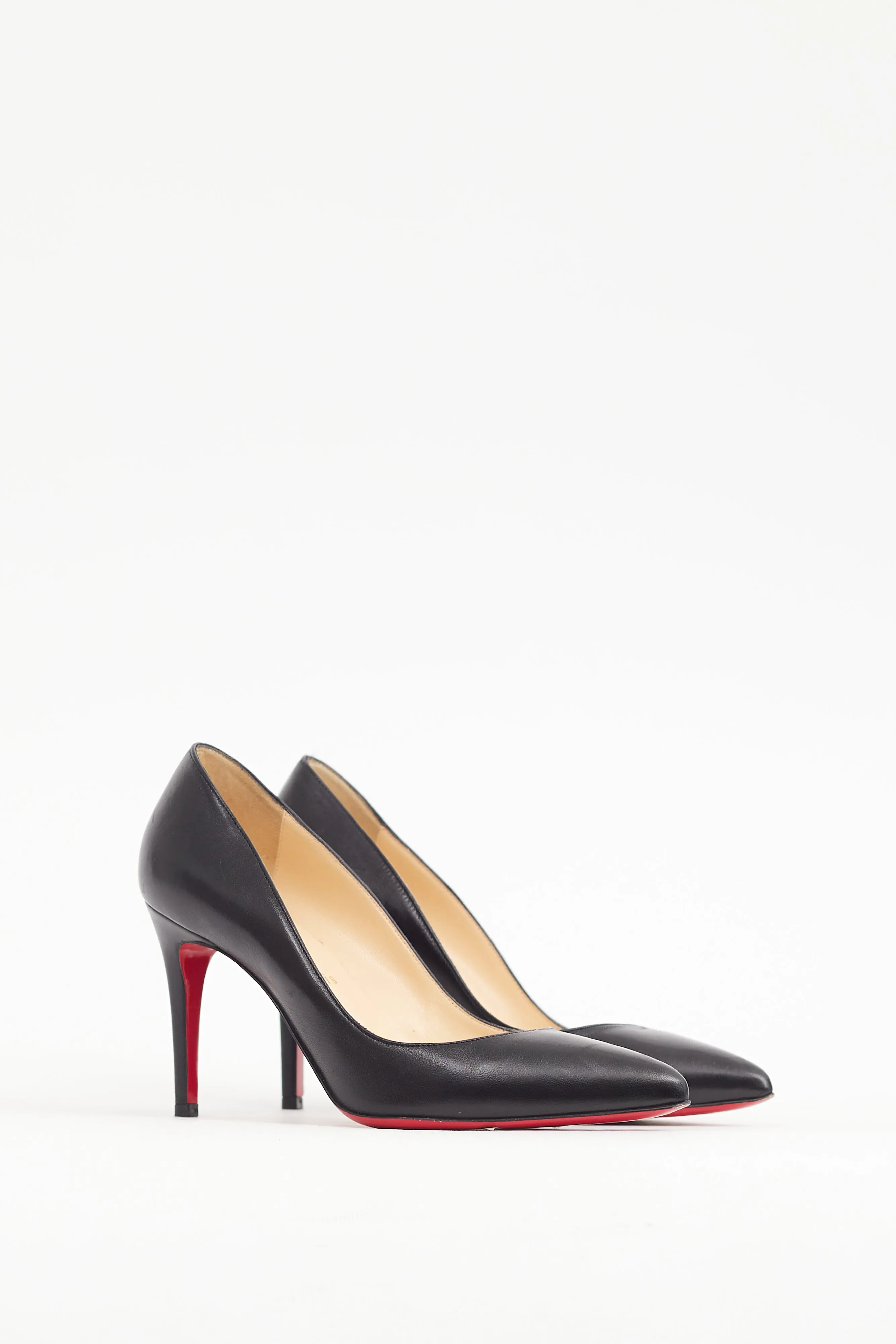 Black Leather Kate 85 Heel