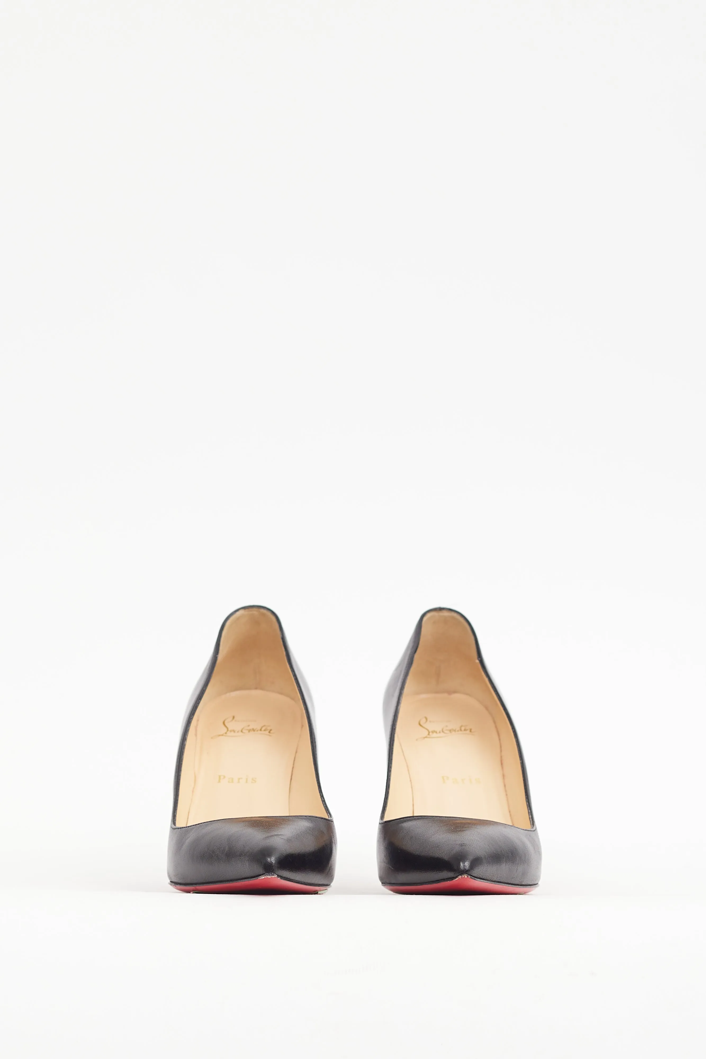 Black Leather Kate 85 Heel