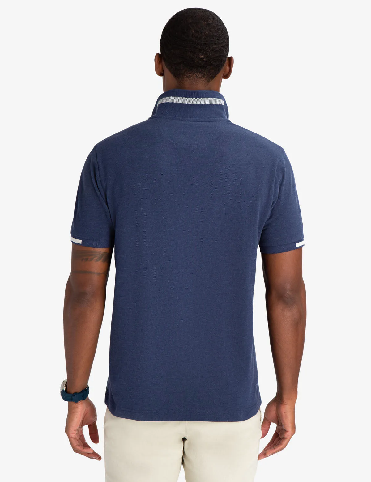 BLACK MALLET CLASSIC FIT POLO SHIRT.