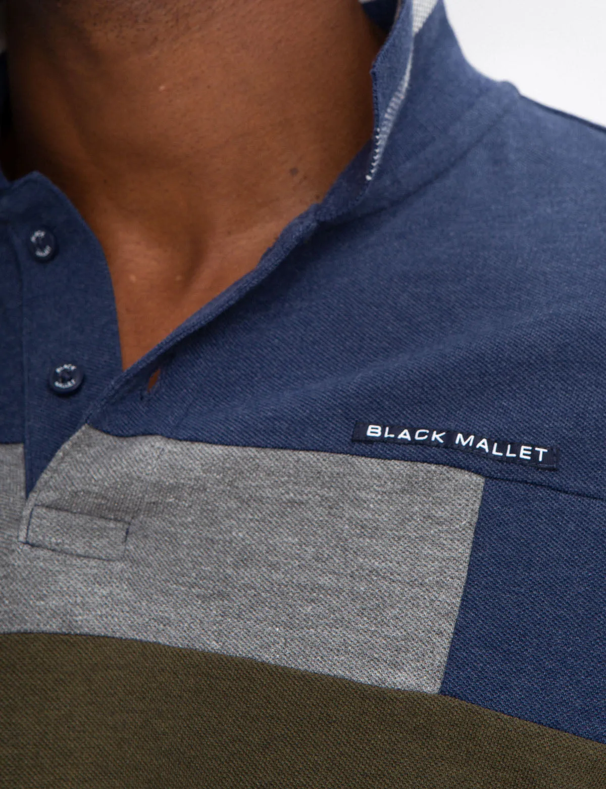 BLACK MALLET CLASSIC FIT POLO SHIRT.