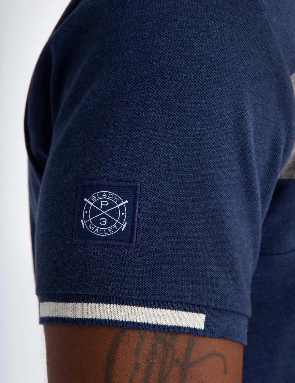 BLACK MALLET CLASSIC FIT POLO SHIRT.