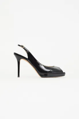 Black Patent Leather Nova 100 Slingback Heel