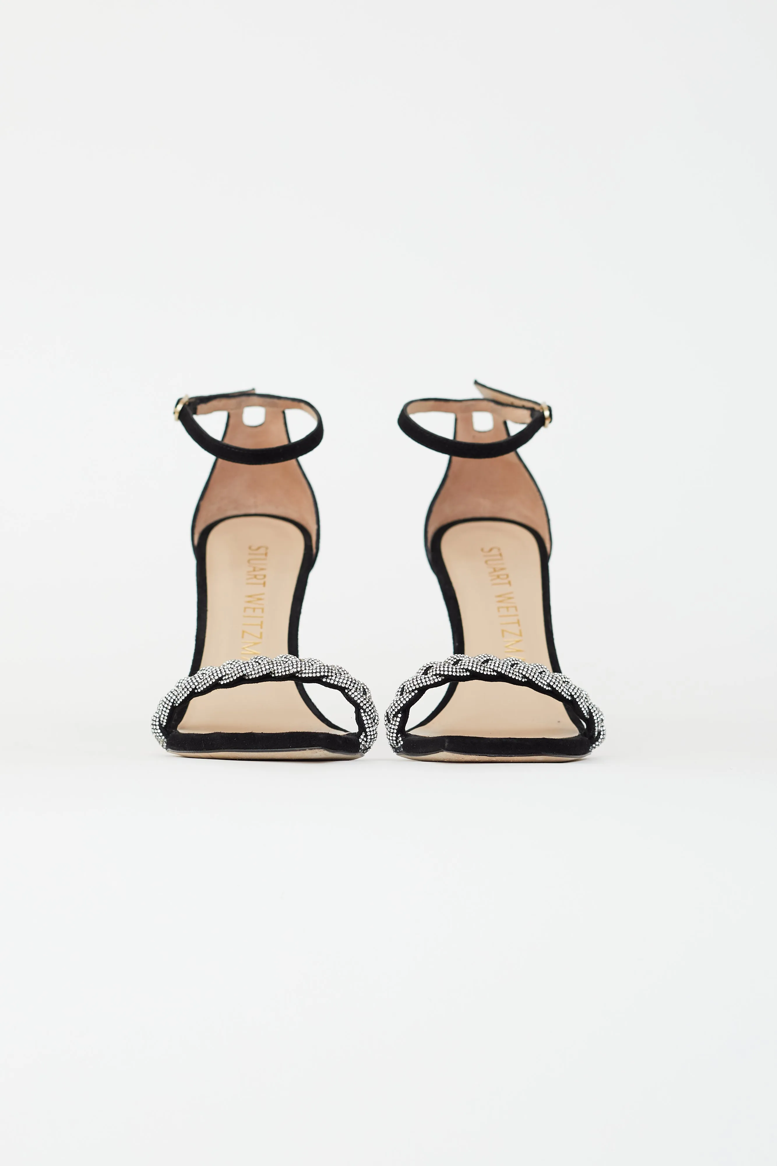 Black Suede Nudistcurve 100 Embellished Heel