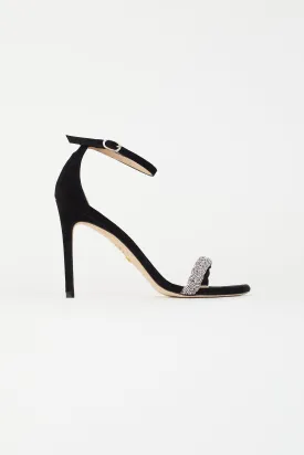 Black Suede Nudistcurve 100 Embellished Heel