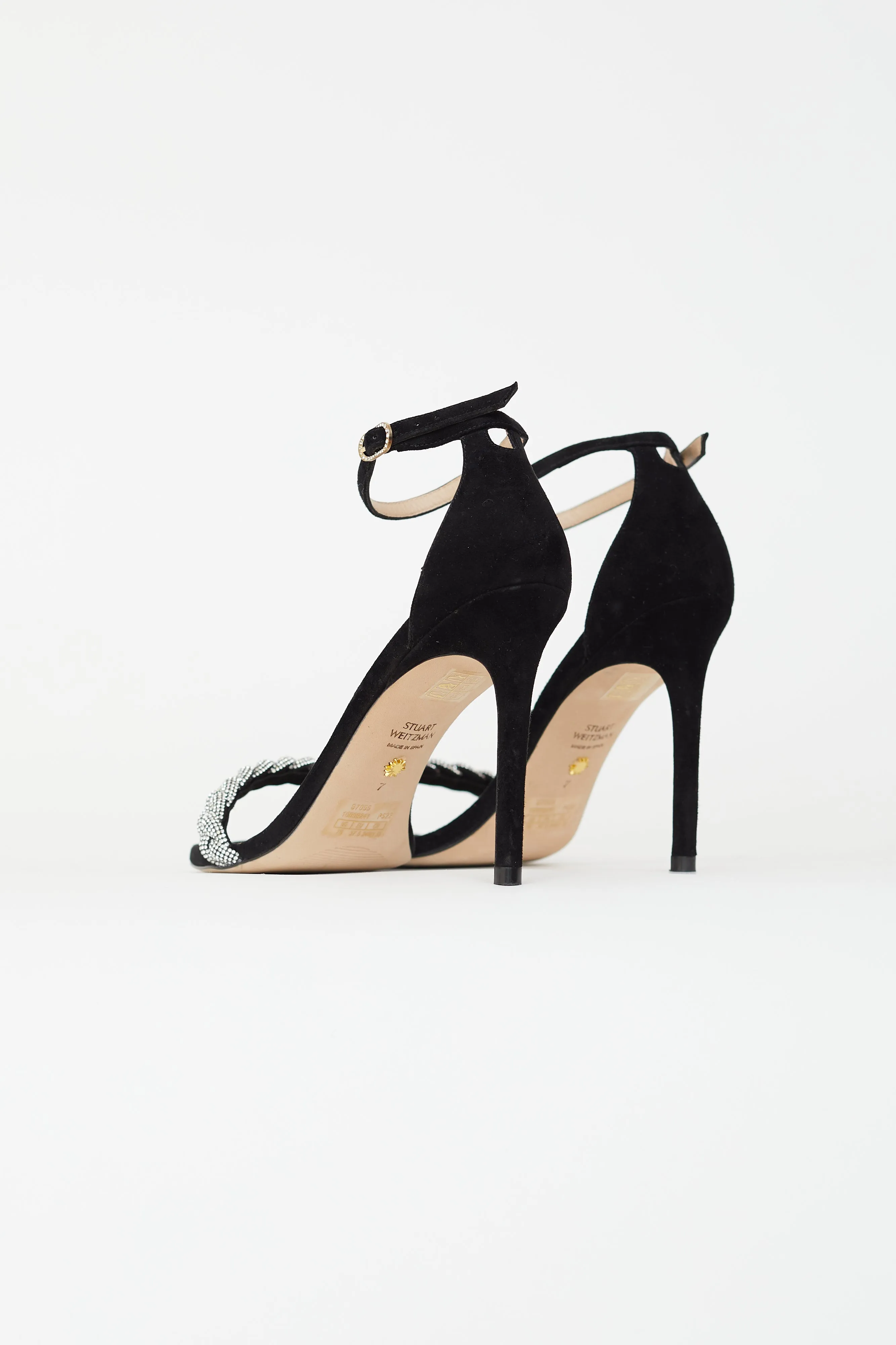Black Suede Nudistcurve 100 Embellished Heel