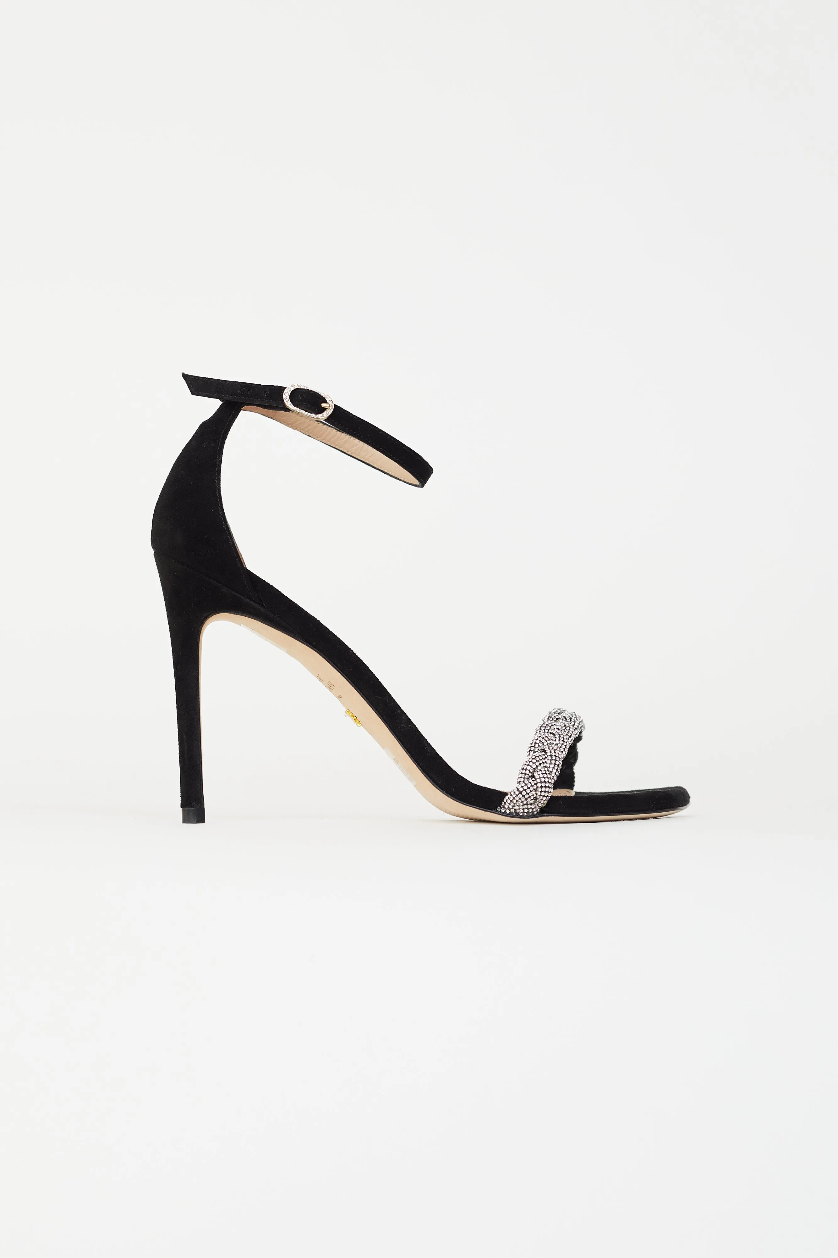Black Suede Nudistcurve 100 Embellished Heel