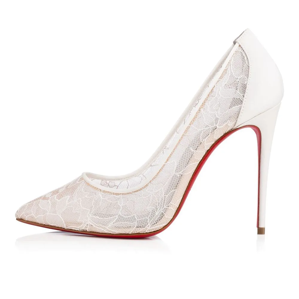 Black Women Wedding Shoes Lace Hollow Out High Heel Stiletto