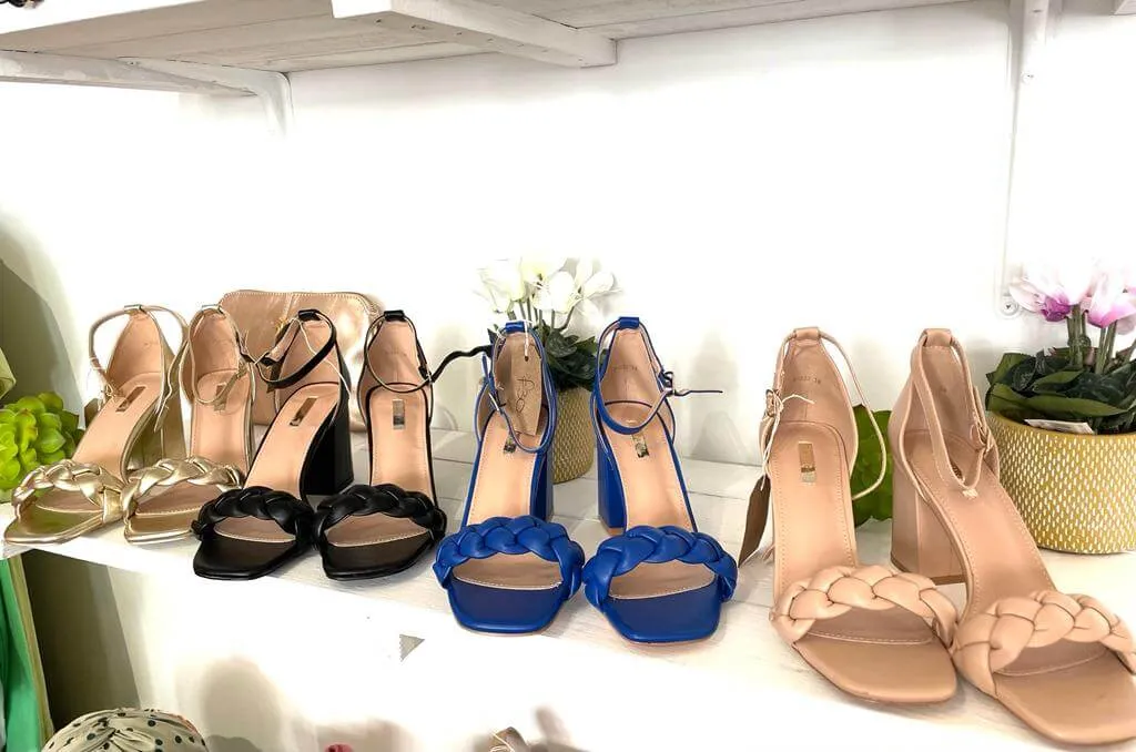 Block Heel Plaited Sandal - Sizes 3, 4, 5, 6 & 7
