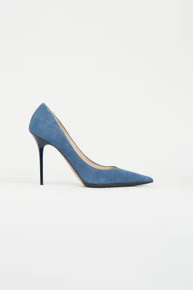 Blue Denim Abel Pointed Pump